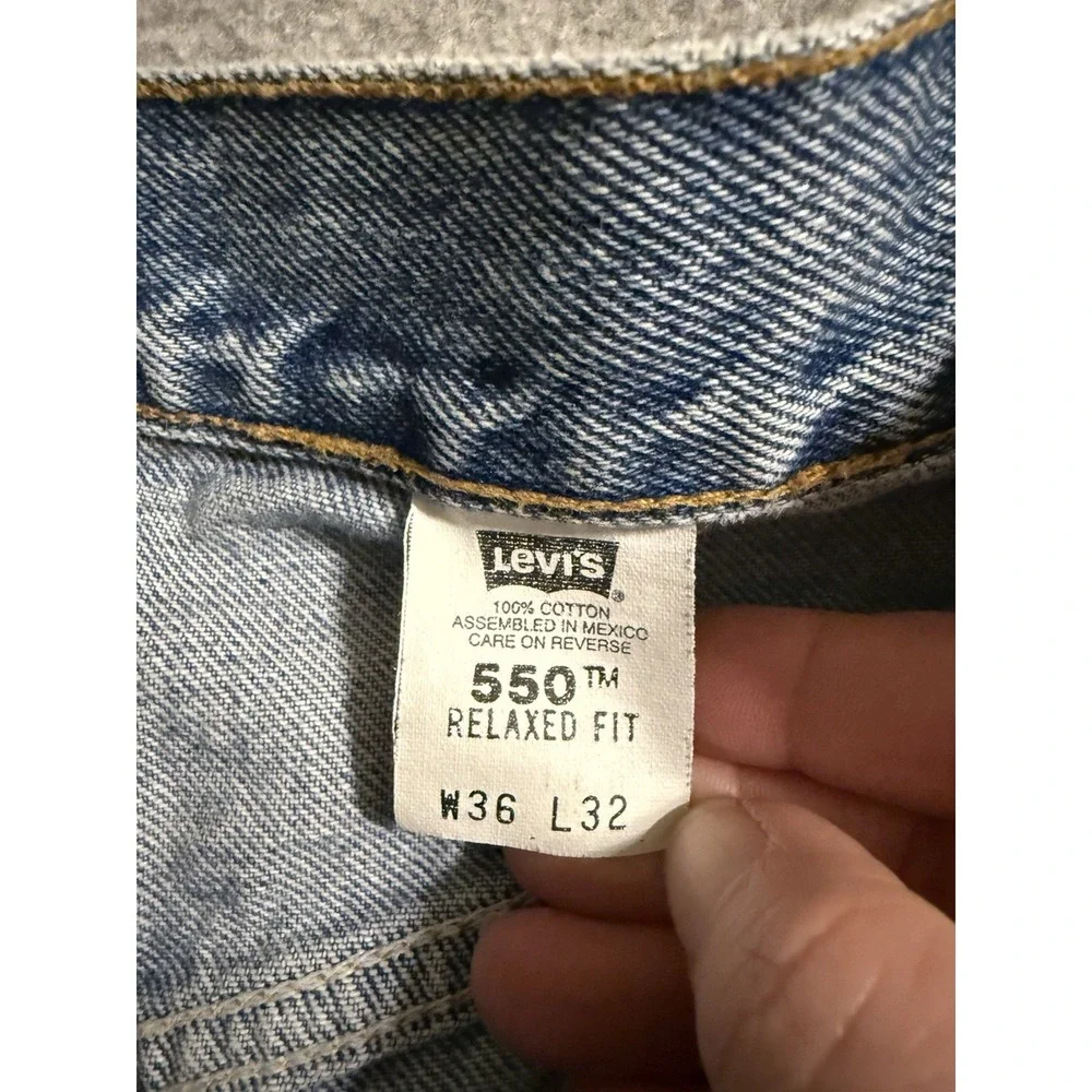 Vintage Levi's 550 Men's 36x32 Straight Leg Relaxed Fit Jeans Denim Y2K 90's